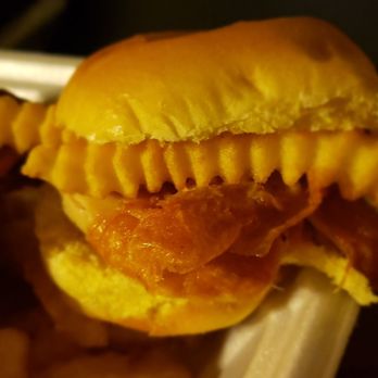 Golden Chicken - The dinner roll improvised chicken sandwich - Pizza Near Me - Milwaukee, Wisconsin Golden Chicken - The dinner roll improvised chicken sandwich - Pizza Near Me - Milwaukee, Wisconsin