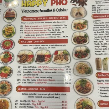 Pho Happy Noodles - Menu - Vietnamese Near Me - Everett, Washington