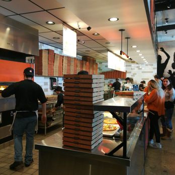 Blaze Pizza - Long counter works pretty efficiently - Salad Near Me - Orange, California Blaze Pizza - Long counter works pretty efficiently - Salad Near Me - Orange, California