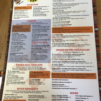 Foolish Craig's Cafe - Menu - Creperies Near Me - Boulder, Colorado
