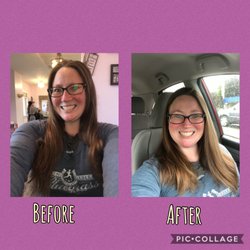 Studio Lush Cincinnati - The before cut and after cut.