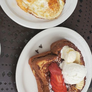 Urth Caffé - Orange - Stuffed french toast and side of eggs - Coffee & Tea Near Me - Orange, California