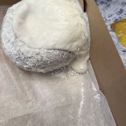 Supposedly a cream donut. Supposedly a cream donut.