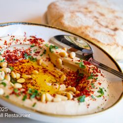 Shalom Y'all Restaurant - Hummus & Pine Nuts & Fresh Pita
