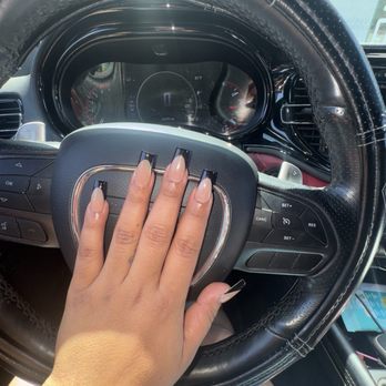 Queen Nails - Black French tip gel - Nail Salons Near Me - La Puente, California Queen Nails - Black French tip gel - Nail Salons Near Me - La Puente, California