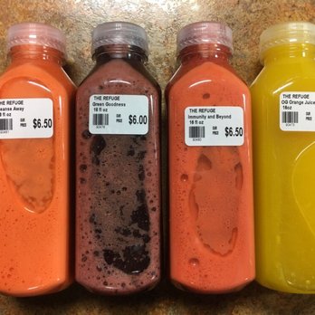 The Refuge Coffee and Juice Bar - Our juice bar is open from 8:30-3:00 Monday - Saturday but our grab and go freshly bottled juices are available whenever the store is open! - Coffee & Tea Near Me - Sonora, California The Refuge Coffee and Juice Bar - Our juice bar is open from 8:30-3:00 Monday - Saturday but our grab and go freshly bottled juices are available whenever the store is open! - Coffee & Tea Near Me - Sonora, California