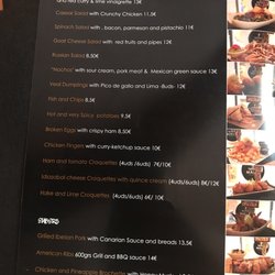 Niño Malo - Menu (English)