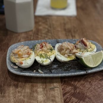 The Beach House - Sloppy lobster deviled eggs. - Asian Fusion Near Me - Koloa, Hawaii The Beach House - Sloppy lobster deviled eggs. - Asian Fusion Near Me - Koloa, Hawaii