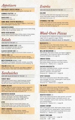 Menu photo 1 Marinades Pizza Bistro Rockford, MI Menu photo 1 Marinades Pizza Bistro Rockford, MI
