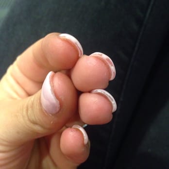 Coco Haven Nails & Spa - Tips of my fingers are peeling because of the glue. the edges aren't filled in either. Maybe she just shouldn't have rushed :/ - Nail Salons Near Me - Seattle, Washington