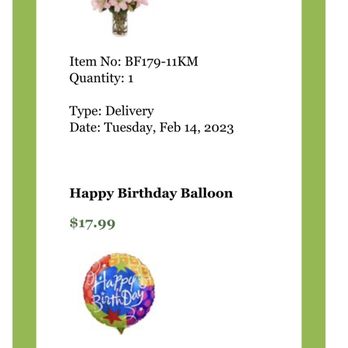 Bernardos Flower Shop - What I ordered - Floral Designers Near Me - San Diego, California