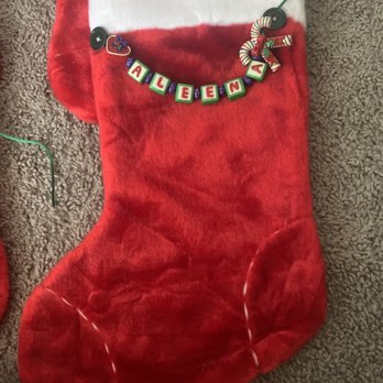 Santa's Pen - Soft Plush Stockings that comes Personalized with your family names. $16.99 includes the name, spacers and holiday charms. - Home Decor Near Me - Aiea, Hawaii Santa's Pen - Soft Plush Stockings that comes Personalized with your family names. $16.99 includes the name, spacers and holiday charms. - Home Decor Near Me - Aiea, Hawaii