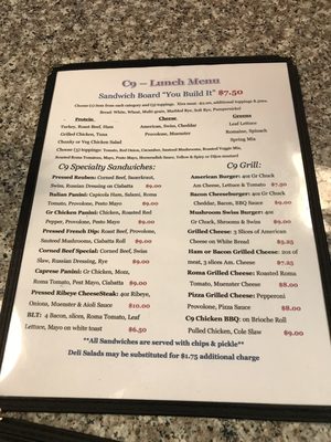 Menu photo 3 Cloud 9 Cafe & Catering Wyomissing, PA