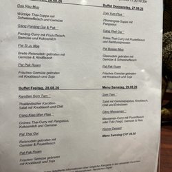 Restaurant Thai Orchid - Buffet menu