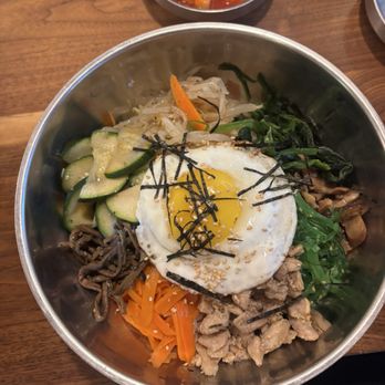 GueZip The Korean Place - Bibimbap. I think I choose chicken? - Korean Near Me - Livermore, California GueZip The Korean Place - Bibimbap. I think I choose chicken? - Korean Near Me - Livermore, California