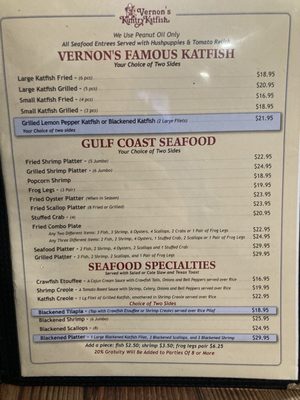 Menu photo 5 Vernon's Kuntry Katfish Conroe, TX