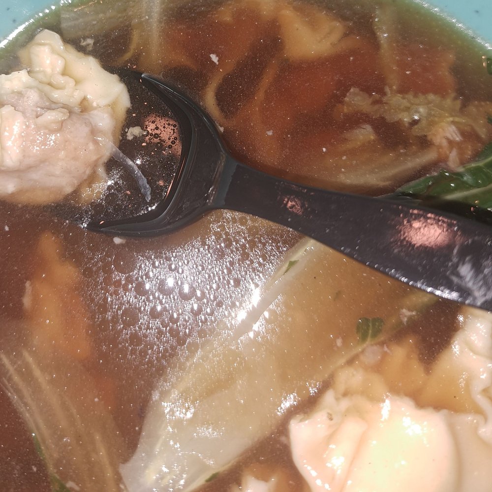 New China Restaurant - Won ton soup, with plastic. - Chinese Near Me - Manteca, California New China Restaurant - Won ton soup, with plastic. - Chinese Near Me - Manteca, California