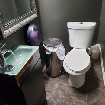 Jenavies Cafe - Bathroom. It's 1 person at a time and for customers only. - Latin American Near Me - Bronx, New York