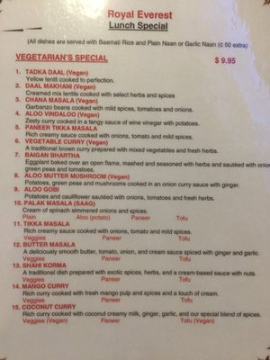 Menu photo 8 Royal Everest Burien, WA