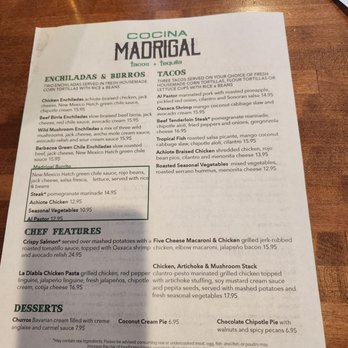 Cocina Madrigal - Enchiladas, burros, chef features, tacos, dessert - Tacos Near Me - Phoenix, Arizona