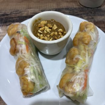 What The Pho - Summer rolls with grilled shrimp - Vietnamese Near Me - Plano, Texas