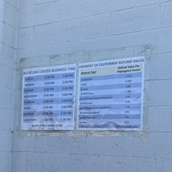 Bionet - recycling center hours (taken may 2022)