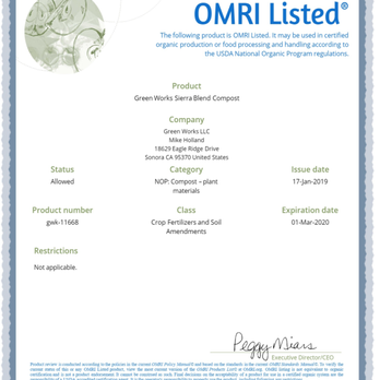 Green Works - OMRI cert - Organic Stores Near Me - Sonora, California Green Works - OMRI cert - Organic Stores Near Me - Sonora, California