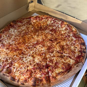 Santos Pizza - NY style 18" deluxe cheese--light cheese, extra sauce and absolutely delicious! - Pizza Near Me - Santa Ana, California Santos Pizza - NY style 18" deluxe cheese--light cheese, extra sauce and absolutely delicious! - Pizza Near Me - Santa Ana, California
