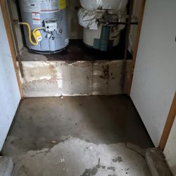 Chem-Dry of Marin - Heater on right saturated the platform and dry wall here and in 2 garages.
