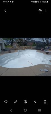 West Chester 2023 - This pool was pressure washed ,acid washed and painted with one coat zeron white. West Chester 2023 - This pool was pressure washed ,acid washed and painted with one coat zeron white.