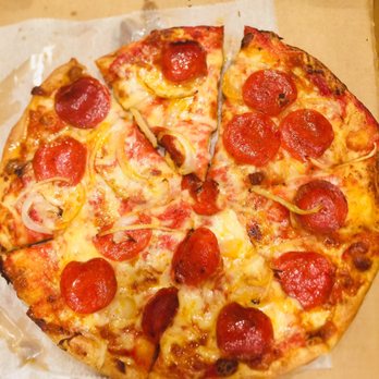 Fat Cousins - Pepperoni and onion.....YUMMY! - Pizza Near Me - Lakeville, Massachusetts