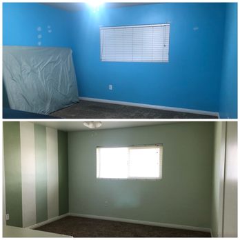 Arnold Fields Painting - Before and after bedroom/nursery - Painters Near Me - Rancho Cucamonga, California