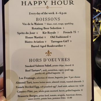 Bistro Vendôme - Happy Hour Menu - French Near Me - Denver, Colorado