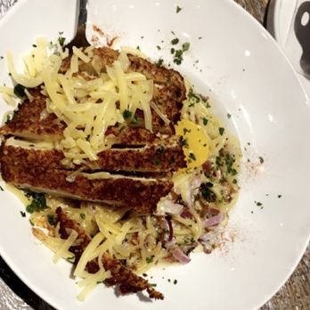 Taglia - Carbonara plus breaded chicken - Italian Near Me - Pearland, Texas Taglia - Carbonara plus breaded chicken - Italian Near Me - Pearland, Texas