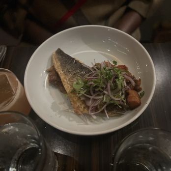 Nunos Bistro & Bar - Branzino - Modern European Near Me - Upland, California Nunos Bistro & Bar - Branzino - Modern European Near Me - Upland, California