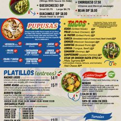 El Milagro Taqueria Y Pupuseria - New menu