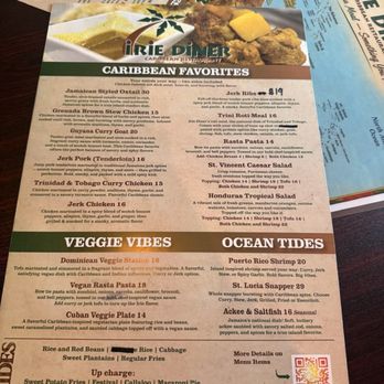 Irie Diner Caribbean Restaurant - Menu - Caribbean Near Me - Orange Park, Florida
