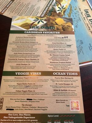 Menu photo 2 Irie Diner Caribbean Restaurant Orange Park, FL