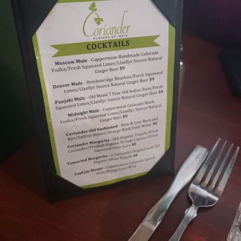 Coriander - Indian Near Me - Denver, Colorado