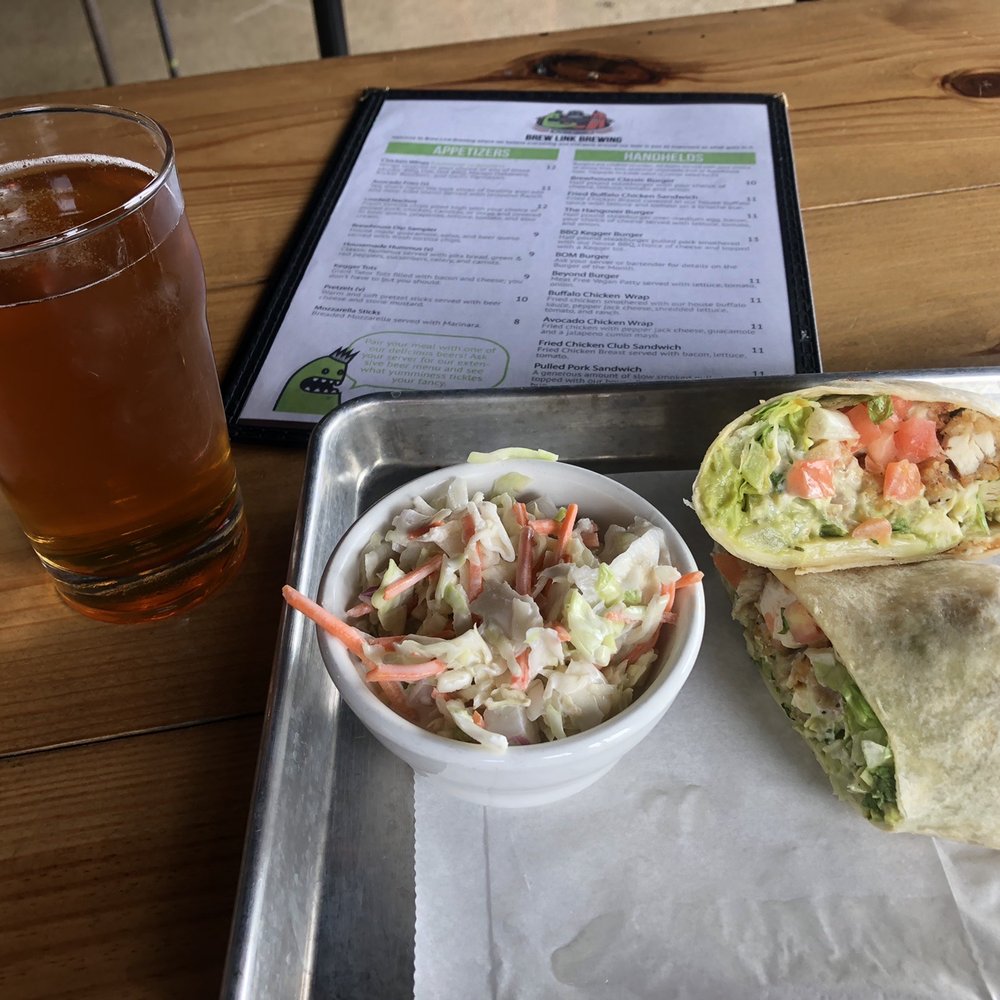 Brew Link Brewing - Avacado chicken wrap with jalapeño mayo. Very tasty - Breweries Near Me - Plainfield, Indiana