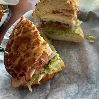 Luccas Italian Delicatessen - Smoked Pepper Turkey on Dutch Crunch with pepper Jack and jalapeño with all fixings. - Italian Near Me - Castro Valley, California