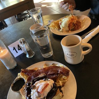 Chaps Coffee - Blueberry French Toast  and Eggs Benedt - Bakeries Near Me - Spokane, Washington