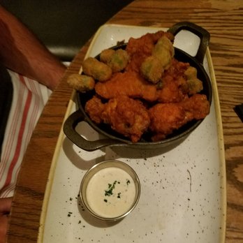 Yardbird - Buffalo chicken and fried okra. - Southern Near Me - Las Vegas, Nevada Yardbird - Buffalo chicken and fried okra. - Southern Near Me - Las Vegas, Nevada