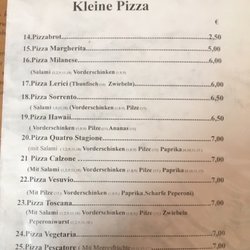 Bistro Europa - Speisekarte