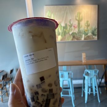 Cactus Bubble Tea - My regular milk tea with Crystal boba and coffee jelly - Bubble Tea Near Me - Las Vegas, Nevada Cactus Bubble Tea - My regular milk tea with Crystal boba and coffee jelly - Bubble Tea Near Me - Las Vegas, Nevada