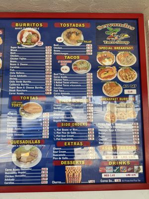 Menu photo 2 Servando's Taco Shop Upland, CA
