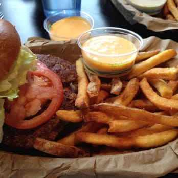 Empire Burger - Buffalo burger, side of fries with sweet mango chutney!!! - Burgers Near Me - Breckenridge, Colorado