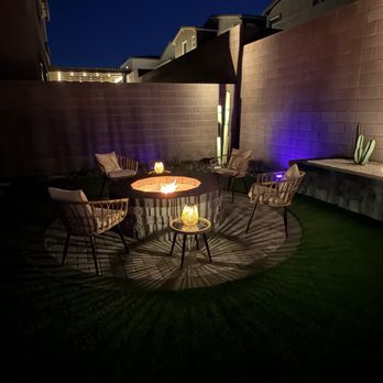 US Turf - Love the ambiance at night! - Artificial Turf Near Me - Las Vegas, Nevada
