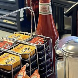 Chris' Restaurant - Jif, Cheeze Whiz, jams and honeys at Chris's.