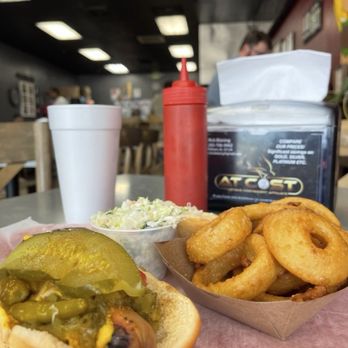 Tony's Hot Dogs - Chicago Dog, Onion Rings, Cole slaw - Hot Dogs Near Me - Birmingham, Alabama Tony's Hot Dogs - Chicago Dog, Onion Rings, Cole slaw - Hot Dogs Near Me - Birmingham, Alabama